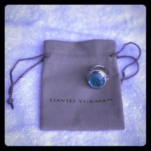 David Yurman Blue Topaz with diamonds